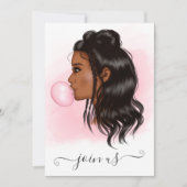 Invitation Bubblegum African American Bachelorette Party (Devant)