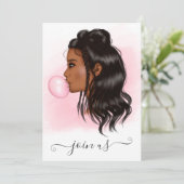 Invitation Bubblegum African American Bachelorette Party (Debout devant)