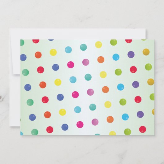 Invitation Bubblegum Machine Anniversaire Sweets Traitements  (Dos)