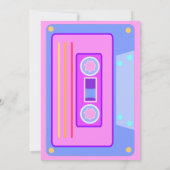 Invitation Bubblegum Pink Cassette 20 Anniversaire des années (Dos)