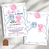 Invitation Bubbles à main et brasse Couples Douche