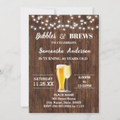 Invitation Bubbles and Brews Adultes Anniversaire (Devant)