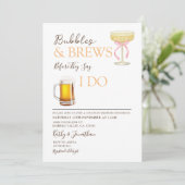 Invitation Bubbles and Brews Couple Mariage Shower (Debout devant)