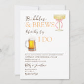 Invitation Bubbles and Brews Couples Wedding Shower (Devant)