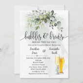 Invitation Bubbles and Brews douche Eucalyptus verdure (Devant)