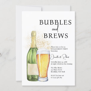 Invitation Bubbles and Brews Engagement Party