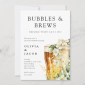 Invitation Bubbles and Brews Shower de Couple (Devant)