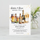 Invitation Bubbles and Brews Wedding shower Engagement Party (Debout devant)
