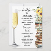 Invitation Bubbles & Book Before I do Sunflower Bridal Shower (Devant)