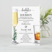 Invitation Bubbles & Bourbon avant de prendre une douche vert (Debout devant)