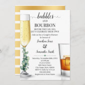 Invitation Bubbles & Bourbon avant de prendre une douche vert (Devant / Derrière)