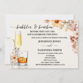 Invitation Bubbles & Bourbon Couples Douche Fleurs sauvages d (Devant)