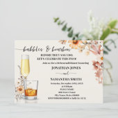 Invitation Bubbles & Bourbon Couples Douche Fleurs sauvages d (Debout devant)