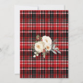 Invitation Bubbles & Bourbon Hiver Plaid Buffalo Douche (Dos)