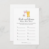 Invitation Bubbles & Brew "Où étaient-ils" Jeux de douche (Devant / Derrière)