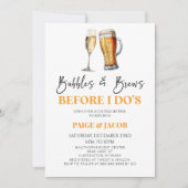Invitation Bubbles Brews avant que je ne Mariage Couples Douc (Devant)