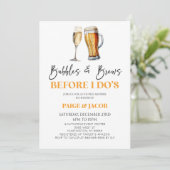 Invitation Bubbles Brews avant que je ne Mariage Couples Douc (Debout devant)