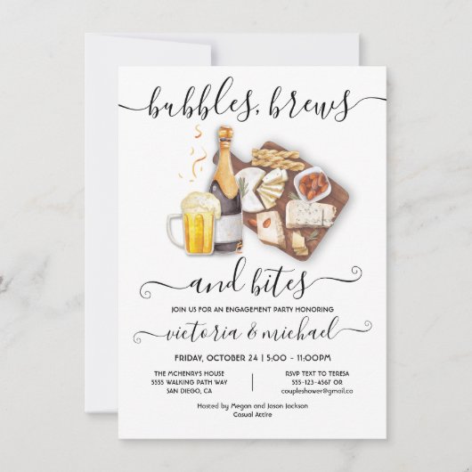 Invitation Bubbles Brews & Bites (Devant)