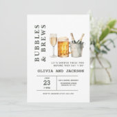 Invitation Bubbles & Brews Couples Douche (Debout devant)