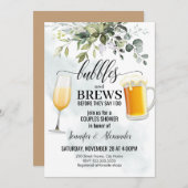 Invitation Bubbles & Brews Couples Douche (Devant / Derrière)