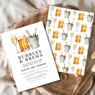Invitation Bubbles & Brews Couples Douche