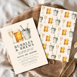Invitation Bubbles & Brews Couples Douche
