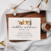 Invitation Bubbles & Brews Mariage | Fête de fiançailles