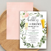 Invitation Bubbles Brews vert rose couples nuptiale douche