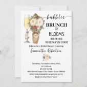 Invitation Bubbles Brunch & Bloom Bridal Shower Winter Floral (Devant)
