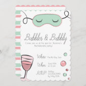 Invitation Bubbles & Bubbly Bachelorette Party (Devant / Derrière)