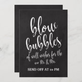 Invitation Bubbles Envoyer Abandon Abordable panneau de signa (Devant / Derrière)