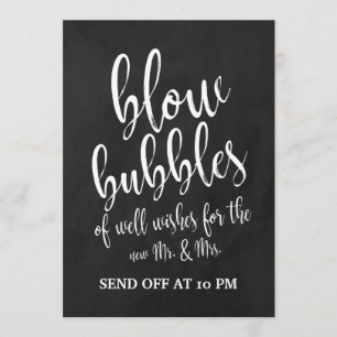 Invitation Bubbles Envoyer Abandon Abordable panneau de signa