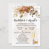 Invitation Bubbles et Boissons Couples Douche Automne (Devant)