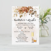 Invitation Bubbles et Boissons Couples Douche Automne (Debout devant)