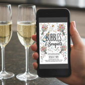 Invitation Bubbles et Bouquets Soirée Prosecco et Pétales