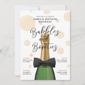 Invitation Bubbles et Bowties 60e anniversaire (Devant)