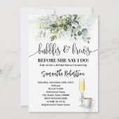 Invitation Bubbles et brasseries vertes Fête des mariées café (Devant)