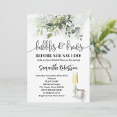 Invitation Bubbles et brasseries vertes Fête des mariées café (Debout devant)