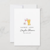 Invitation Bubbles et Brew Couple's Shower Trivia jeux (Dos)