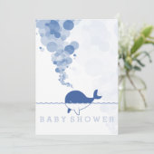 Invitation "Bubbles" - Le Baby shower de la baleine bleue (Debout devant)