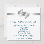 Invitation Bubbles papillon turquoise 10e anniversaire fêté I (Dos)