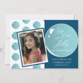 Invitation Bubbles Pop Over Rose Thème Anniversaire (Devant)