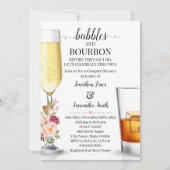 Invitation Bubbles roses & Bourbon avant de faire Fête des ma (Devant)