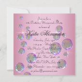 Invitation Bubbles roses Sweet sixteen Masquerade (Dos)
