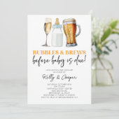 Invitation Bubbles Se Lève Avant Que Le Bébé Ne Soit Dû! Baby (Debout devant)