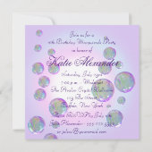 Invitation Bubbles violets Sweet sixteen violet mascarade (Dos)