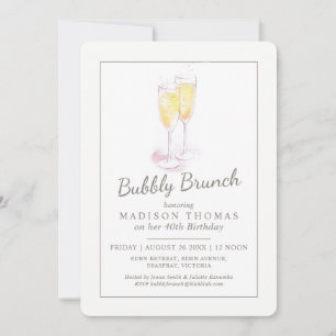 Invitation Bubbly brunch champagne bulles événement