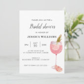 Invitation Bubbly Brunch Elegant Fête des mariées Cocktail Ro (Debout devant)