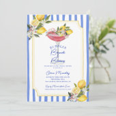 Invitation Bubbly Brunch Mediterranean Lemon Bridal Shower (Debout devant)