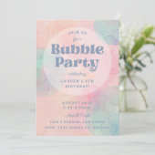Invitation Bubbly Bubble Party Anniversaire (Debout devant)